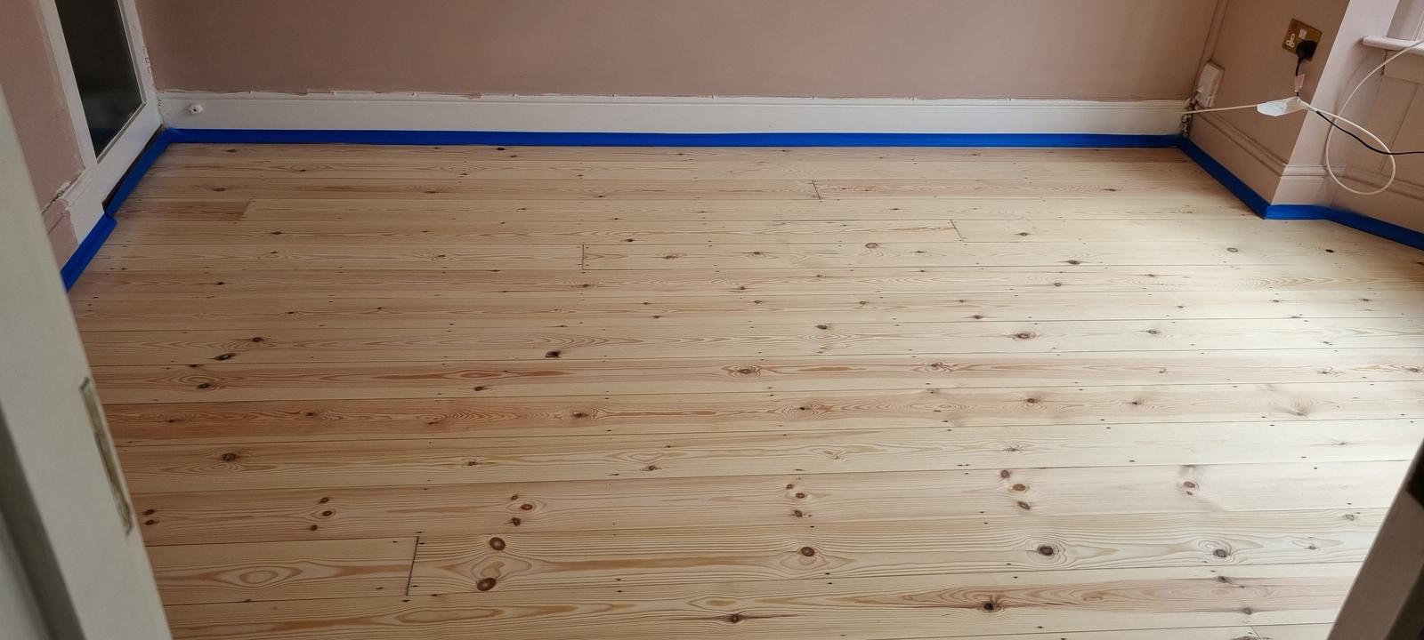 Close-up of durable matte wood floor finish